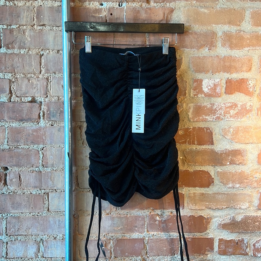 Minkpink Black Shimmer Skirt